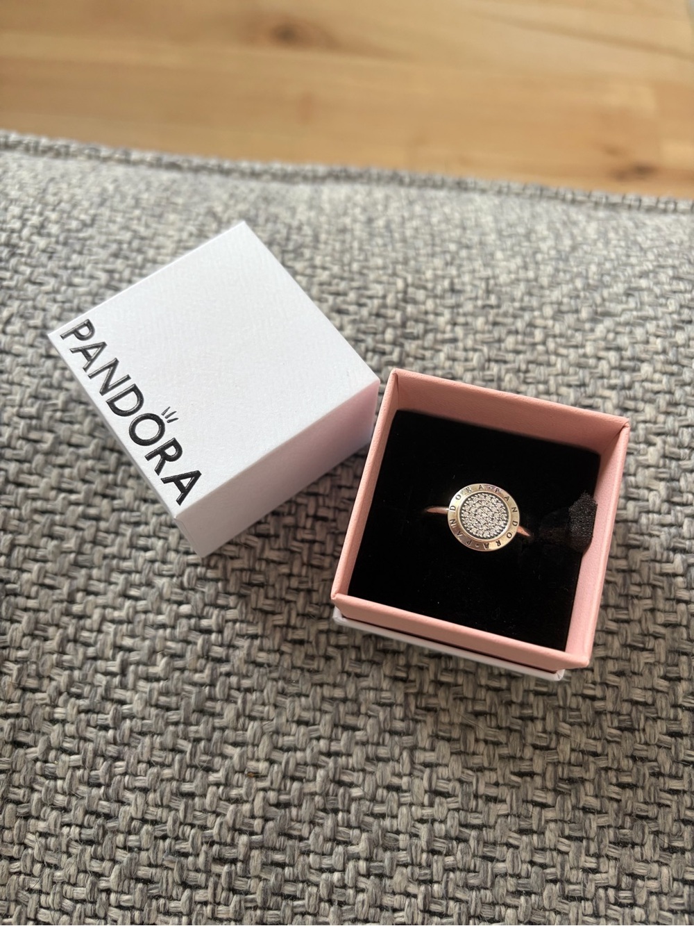 Pandora Pave Signature Circle Ring